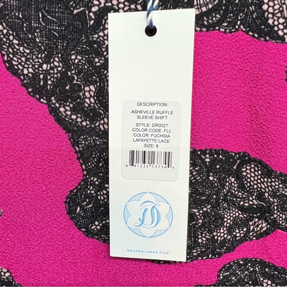 HP 💋 New Draper James NWT fuchsia and black dress - Picture 3 of 11